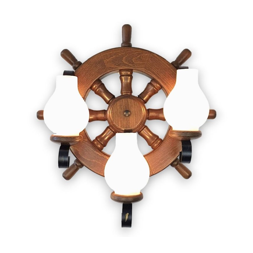 Brilagi - Wall light TIMONA 3xE14/40W/230V beech/walnut