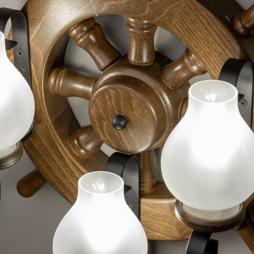 Brilagi - Wall light TIMONA 3xE14/40W/230V beech/walnut