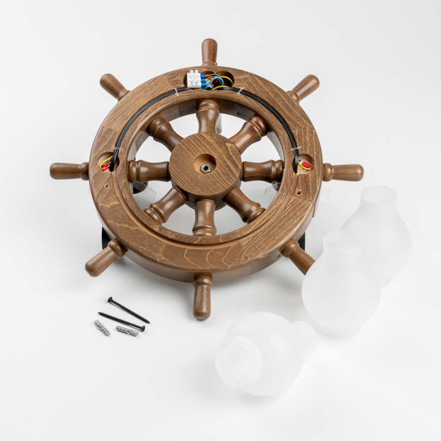 Brilagi - Wall light TIMONA 3xE14/40W/230V beech/walnut