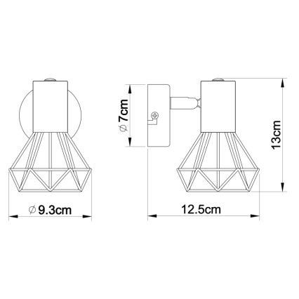Brilagi - Wall-mounted spotlight CAGE 1xE14/40W/230V