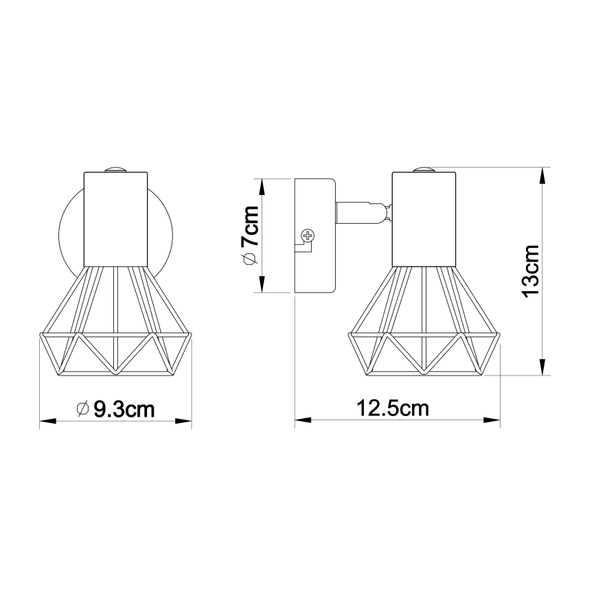 Brilagi - Wall-mounted spotlight CAGE 1xE14/40W/230V
