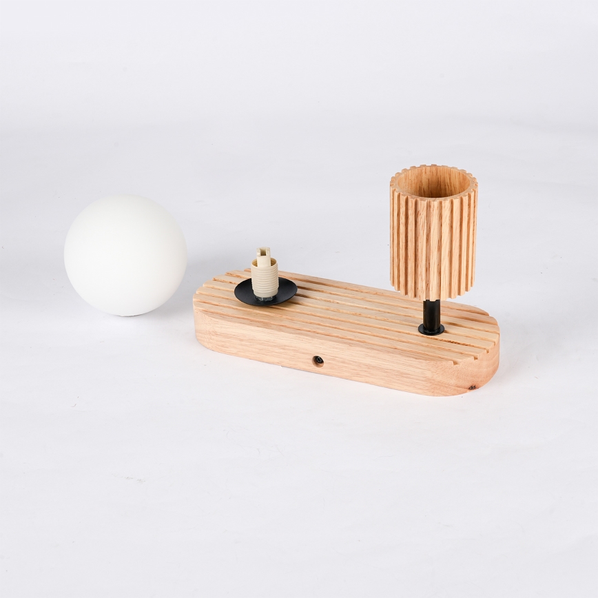 Brilagi - Wall-mounted spotlight MODERN WOOD 1xG9/5W/230V + 1xGU10/8W wood