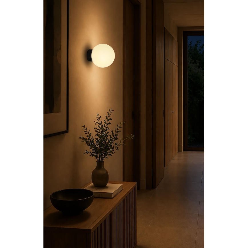 BRILAGI - Wall sconce POLOS 1xE27/40W/230V Ø 20 cm black