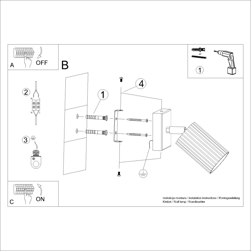 Brilagi - Wall spotlight CRESTO 1xGU10/10W/230V white