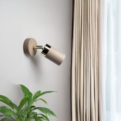 Brilagi - Wall spotlight POKER 1xGU10/25W/230V beige/gold