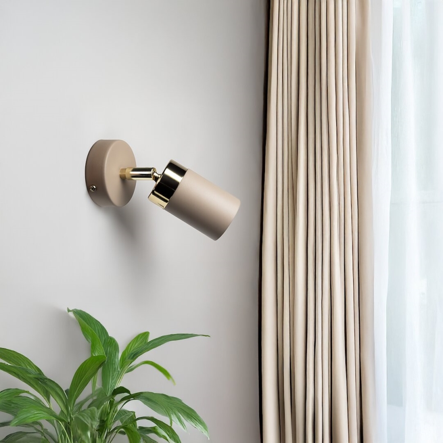 Brilagi - Wall spotlight POKER 1xGU10/25W/230V beige/gold