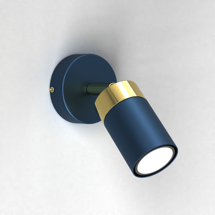 Brilagi - Wall spotlight POKER 1xGU10/25W/230V blue/gold