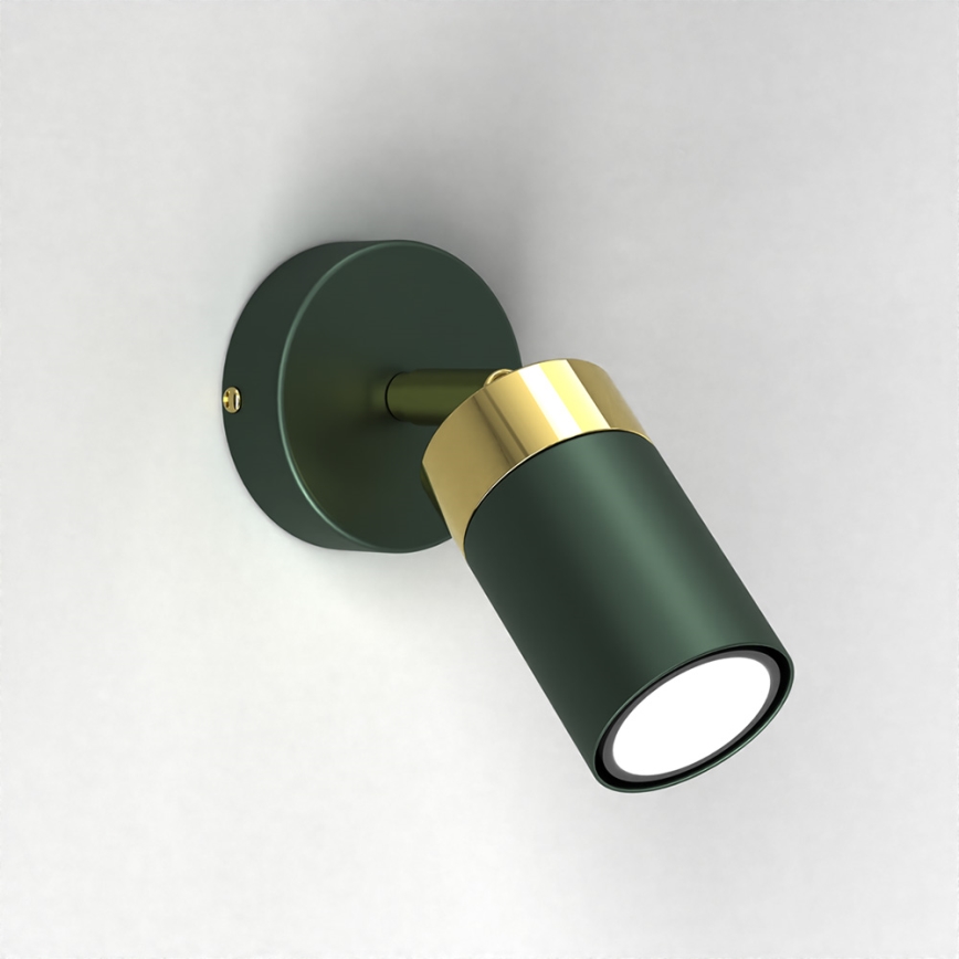Brilagi - Wall spotlight POKER 1xGU10/25W/230V green/gold