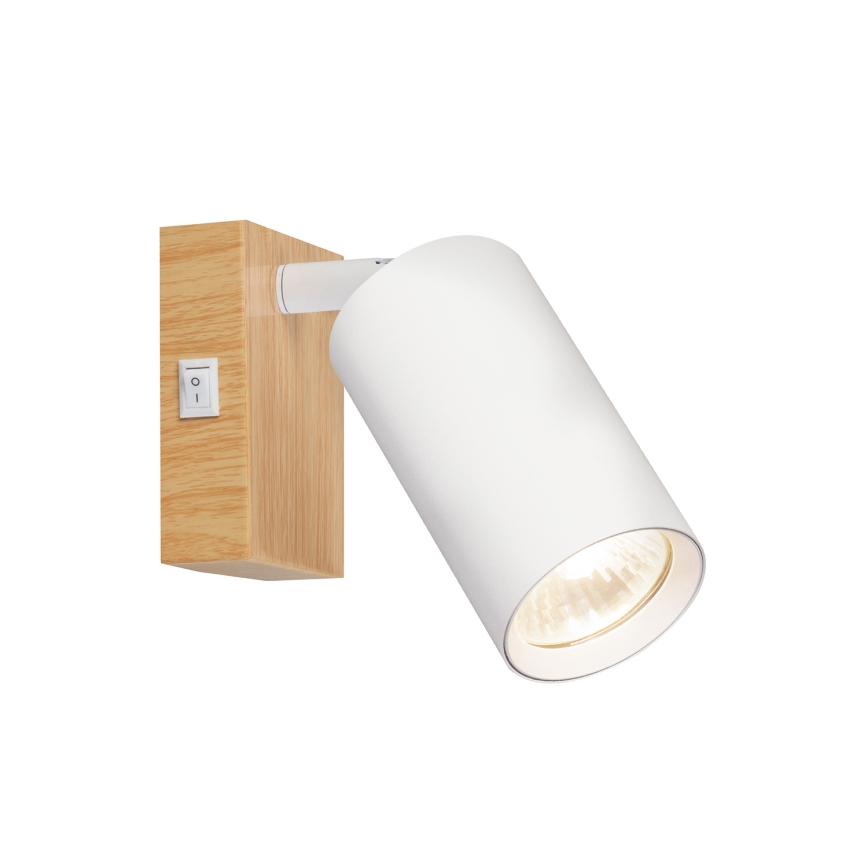 Brilagi - Wall spotlight SELE 1xGU10/30W/230V white/oak decor