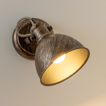 Brilagi - Wall spotlight TECHNO 1xE27/60W/230V bronze/patina