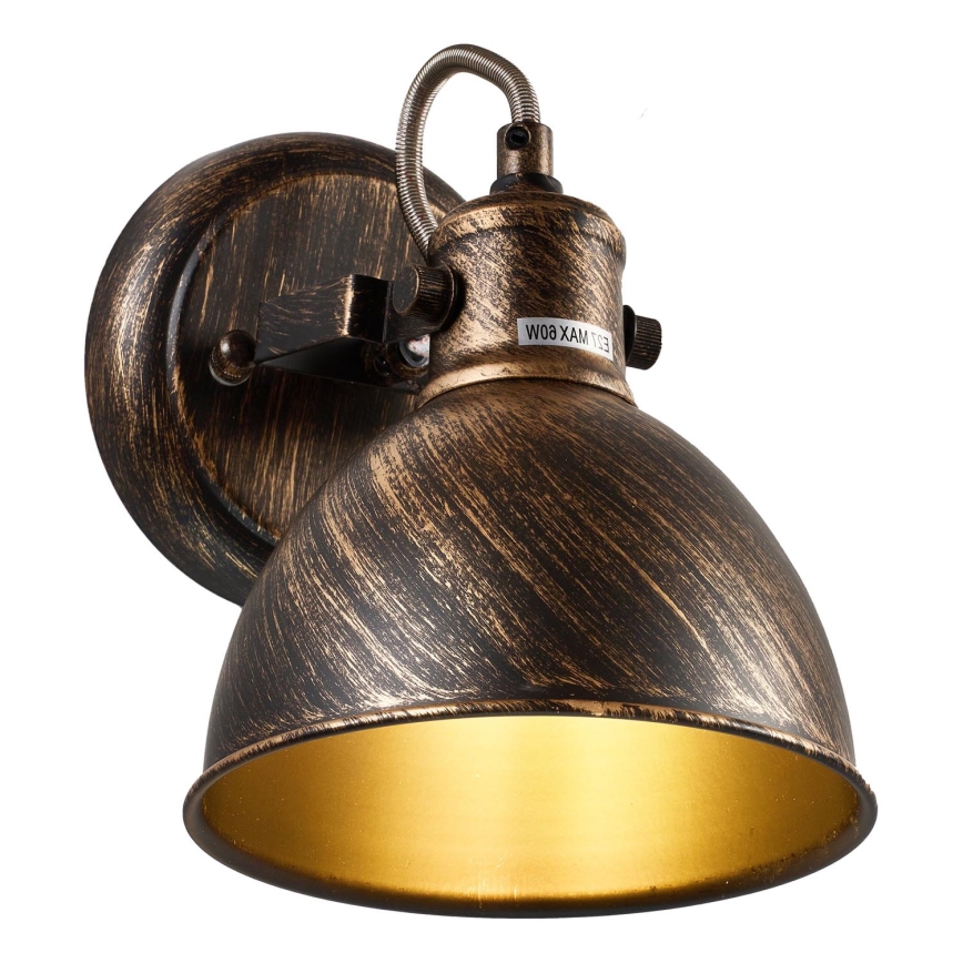 Brilagi - Wall spotlight TECHNO 1xE27/60W/230V bronze/patina