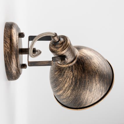 Brilagi - Wall spotlight TECHNO 1xE27/60W/230V bronze/patina