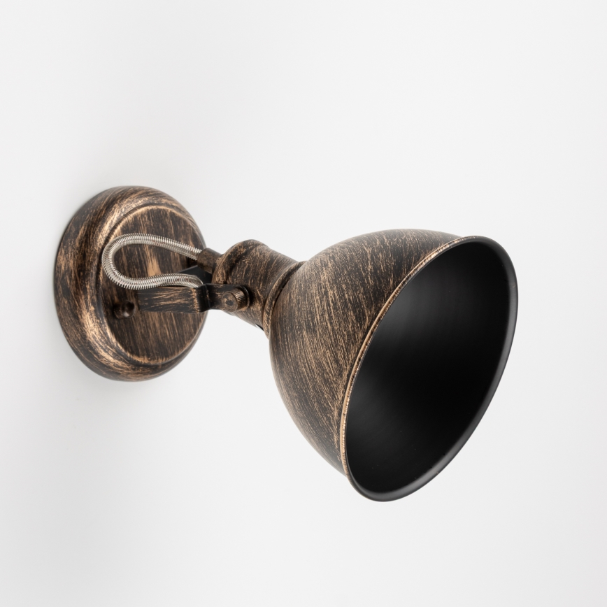 Brilagi - Wall spotlight TECHNO 1xE27/60W/230V bronze/patina