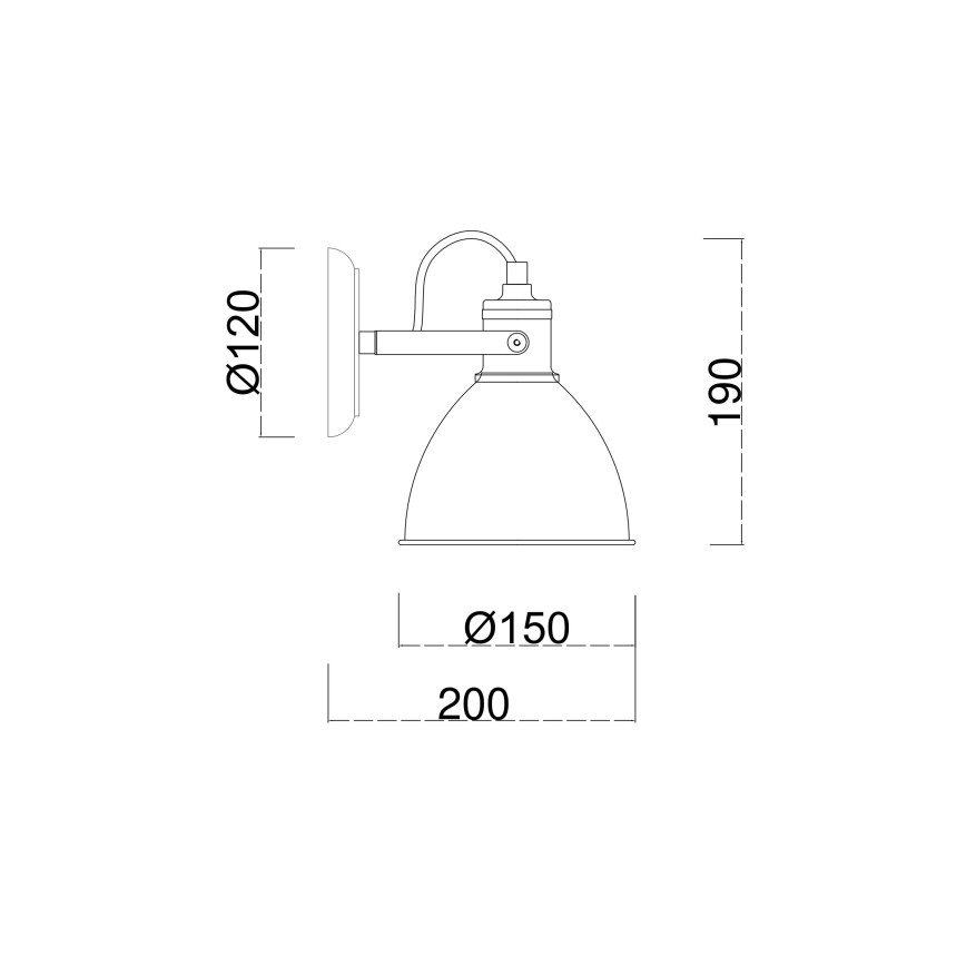 Brilagi - Wall spotlight TECHNO 1xE27/60W/230V creamy/patina