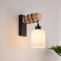 BRILAGI - WOOD GLASS Wall Lamp 1xE27/60W/230V pine/black/white