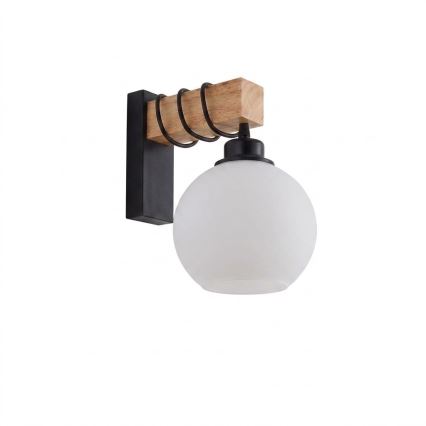 BRILAGI - WOOD GLASS Wall Light 1xE27/60W/230V Pine/Black/White