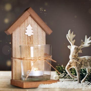 Brilagi - Wooden tea light candle holder
