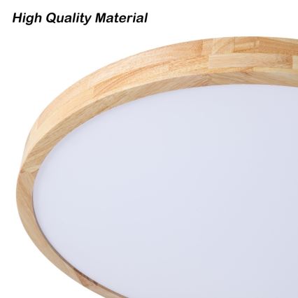 BRILAGI - LED Dimmable Ceiling Light WOODLINE LED/72W/230V 3000-6000K Oak Ø 60 cm + Remote Control