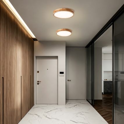 BRILAGI - WOODLINE LED Ceiling Light LED/24W/230V 3000/4000/6000K Oak, Ø 30 cm