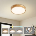 BRILAGI - WOODLINE LED Ceiling Light LED/24W/230V 3000/4000/6000K Oak, Ø 30 cm