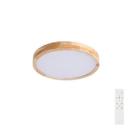 BRILAGI - Dimmable LED ceiling light WOODLINE LED/48W/230V 3000-6000K oak Ø 40 cm + remote control