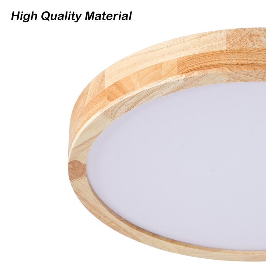 BRILAGI - Dimmable LED ceiling light WOODLINE LED/48W/230V 3000-6000K oak Ø 40 cm + remote control