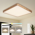 BRILAGI - WOODLINE SQUARE LED Dimmable Ceiling Light 100W/230V 3000–6000K Oak 80x80 cm + Remote Control