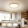 Brilagi - WOODROUND Dimmable LED Ceiling Light 30W/230V 3000-6000K Ø40 cm Wood CRI 90 + Remote Control
