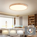 Brilagi - WOODROUND LED Ceiling Light, 40W, 230V, 3000/4000/6000K, Ø 60 cm, Wood, CRI 90