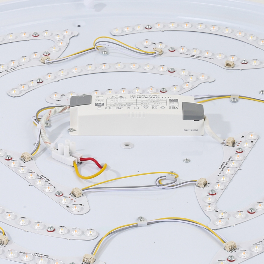 Brilagi - WOODROUND LED Ceiling Light LED/70W/230V 3000/4000/6000K Ø 80 cm Wood CRI 90