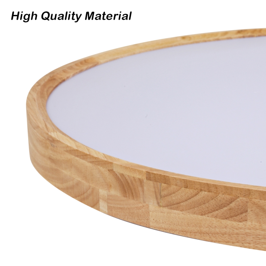 Brilagi - WOODROUND LED Ceiling Light 70W/230V 3000/4000/6000K Ø 80 cm Wood CRI 90