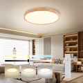 Brilagi - WOODROUND LED Dimmable Ceiling Light LED/40W/230V 3000-6000K dia. 60 cm Wood CRI 90 + Remote Control