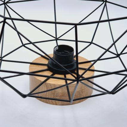 Brilagi - WOODY BASKET Ceiling Light 1xE27/60W/230V Ø 40 cm Oak/Walnut