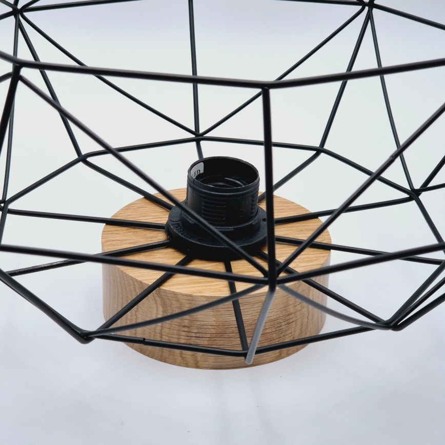 Brilagi - WOODY BASKET Ceiling Light 1xE27/60W/230V Ø 40 cm Oak/Walnut