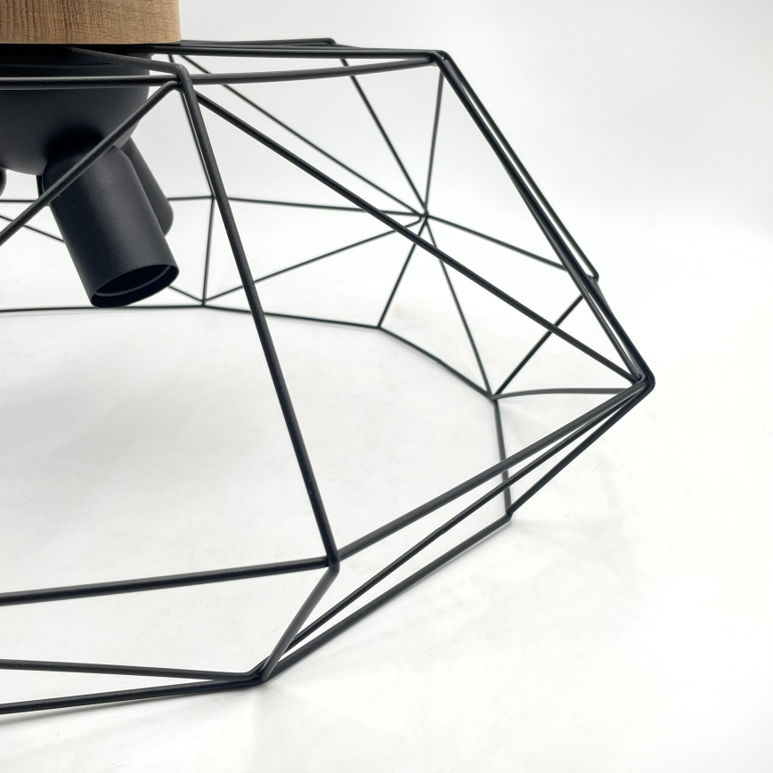 Brilagi - WOODY BASKET Ceiling Light 3xE27/60W/230V Ø 60 cm Oak