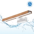 Brilagi - WOODY MIRROR 3-in-1 LED Bathroom Mirror Light, 8W/230V, 40 cm, IP44, White / Cherry Oak