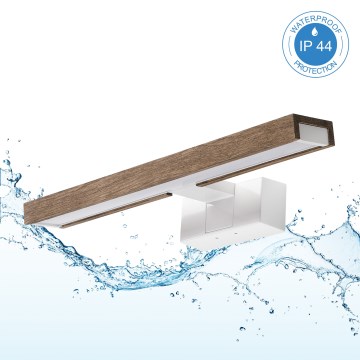 Brilagi - WOODY MIRROR 3-in-1 LED Bathroom Mirror Light 8W/230V 40 cm IP44 White/Oak