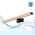 Brilagi - WOODY MIRROR 3-in-1 LED Bathroom Mirror Light LED/12W/230V 60 cm IP44 Black/Oak