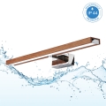 Brilagi - WOODY MIRROR 3-in-1 LED Bathroom Mirror Light LED/12W/230V 60 cm IP44 Glossy Chrome/Cherry Oak