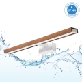 Brilagi - WOODY MIRROR 3-in-1 LED Bathroom Mirror Light LED/12W/230V 60 cm IP44 White / Oak-Cherry