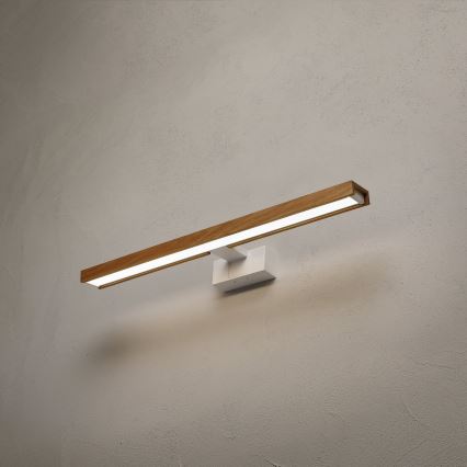 Brilagi - WOODY MIRROR 3-in-1 LED Bathroom Mirror Light LED/12W/230V 60 cm IP44 White/Oak