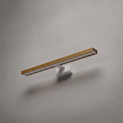 Brilagi - WOODY MIRROR 3-in-1 LED Bathroom Mirror Light LED/12W/230V 60 cm IP44 White/Oak