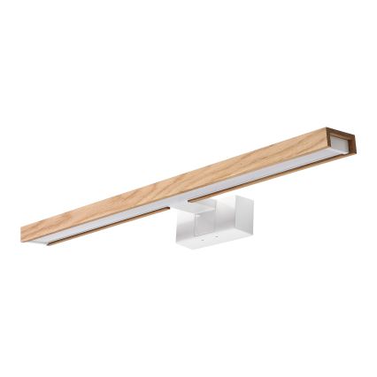 Brilagi - WOODY MIRROR 3-in-1 LED Bathroom Mirror Light LED/12W/230V 60 cm IP44 White/Oak