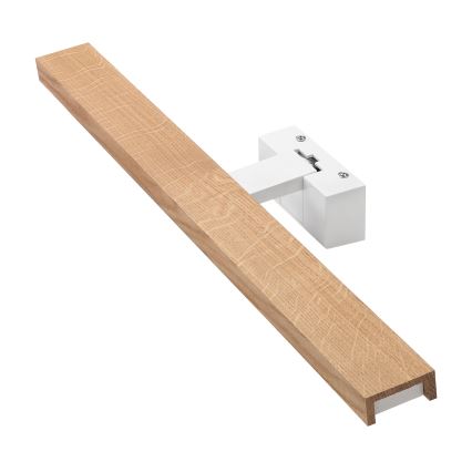 Brilagi - WOODY MIRROR 3-in-1 LED Bathroom Mirror Light LED/12W/230V 60 cm IP44 White/Oak