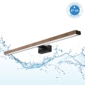 Brilagi - WOODY MIRROR 3-in-1 LED Bathroom Mirror Light LED/15W/230V 80 cm IP44 black/oak-walnut