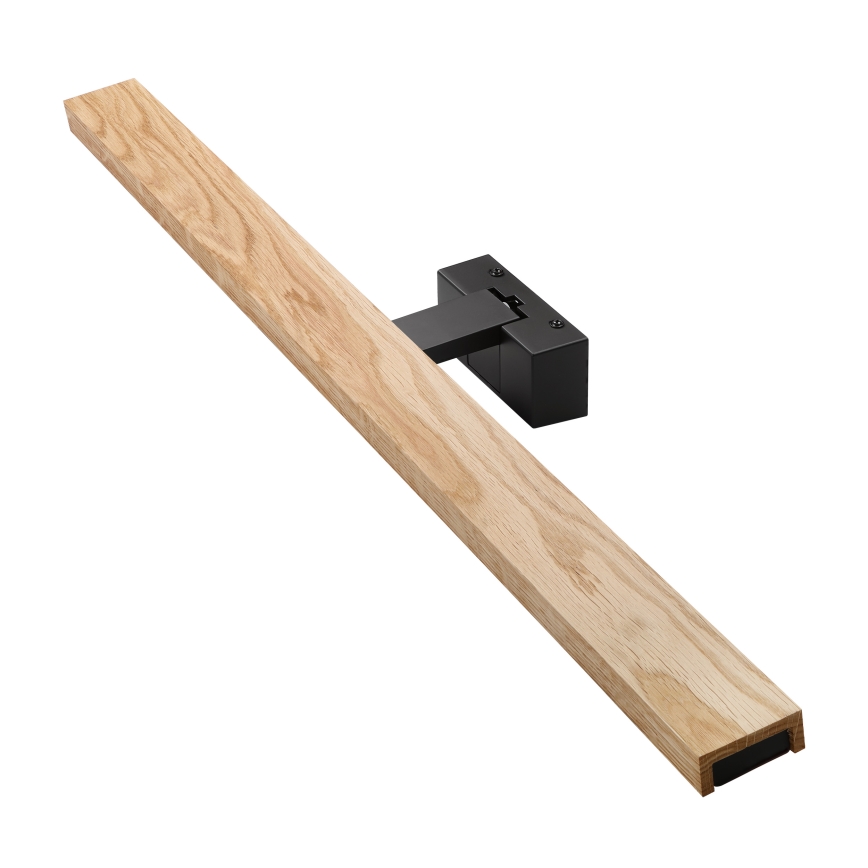 Brilagi - WOODY MIRROR 3-in-1 LED Bathroom Mirror Light LED/15W/230V 80 cm IP44 Black/Oak