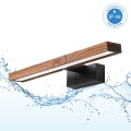 Brilagi - WOODY MIRROR 3-in-1 LED Bathroom Mirror Light LED/8W/230V 40 cm IP44 Black/Oak