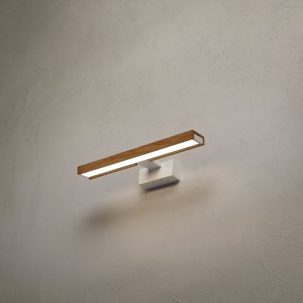 Brilagi - WOODY MIRROR LED 3-in-1 Bathroom Mirror Light, 8W/230V, 40 cm, IP44, White/Oak
