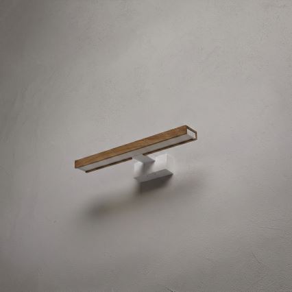 Brilagi - WOODY MIRROR LED 3-in-1 Bathroom Mirror Light, 8W/230V, 40 cm, IP44, White/Oak