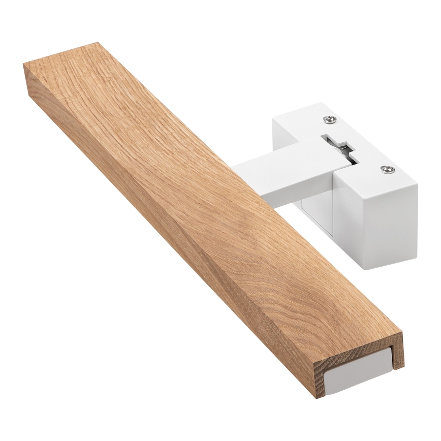 Brilagi - WOODY MIRROR LED 3-in-1 Bathroom Mirror Light, 8W/230V, 40 cm, IP44, White/Oak